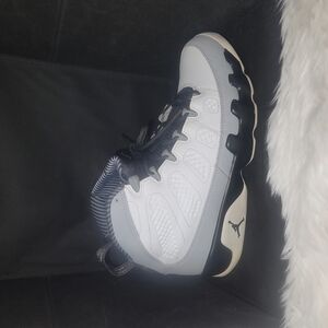 #134 Jordan 9 retro White and Black High-Top Sneakers